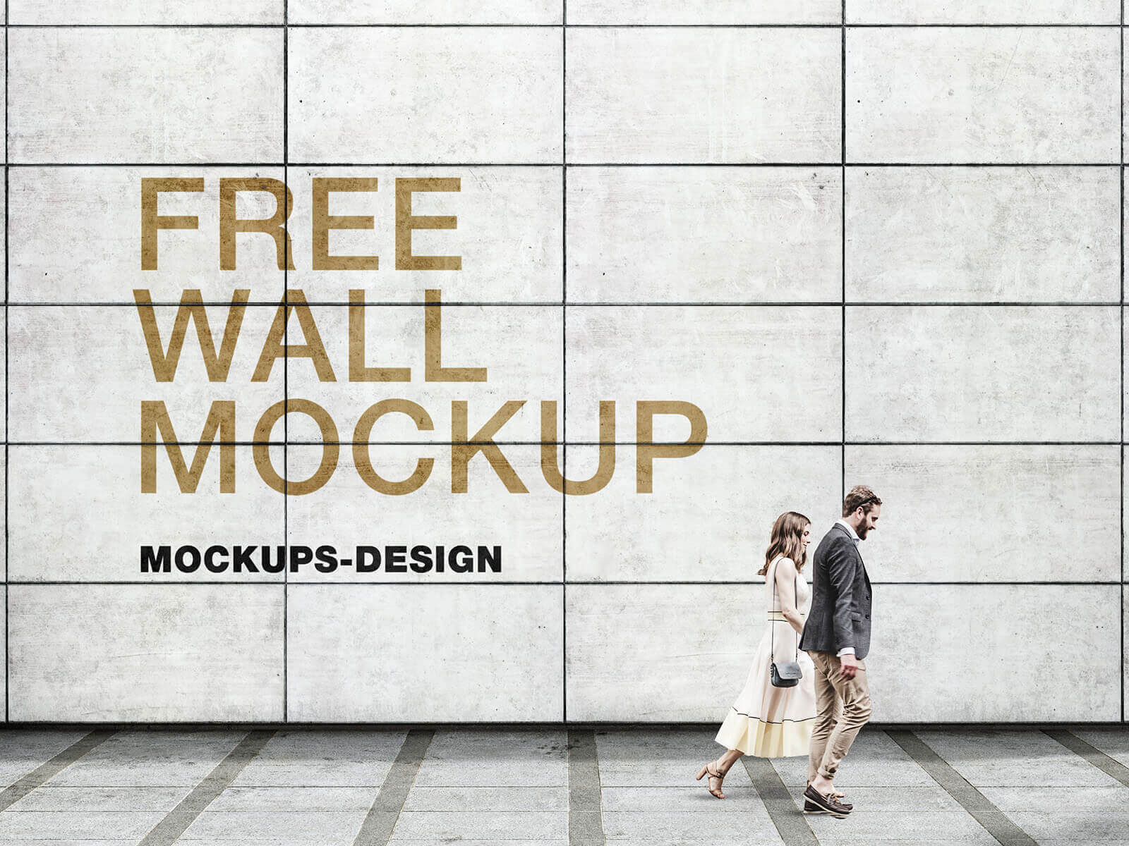 Free Concert Street Wall Mockup PSD - PsFiles