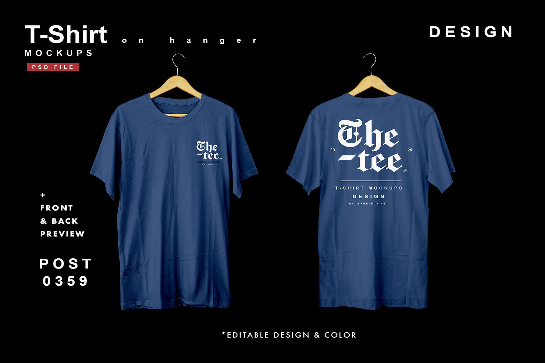 T shirt template 2025 psd front and back