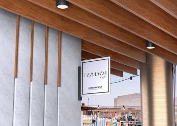 Free Elegant Shop Sign Mockup