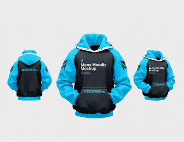 Free Men’s Hoodie Mockup PSD Set