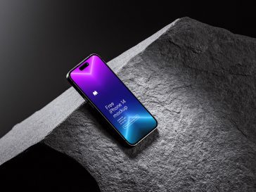 Free Rock iPhone 14 Mockup PSD Set