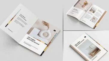 A4 Brochure Book Mockup PSD free Download