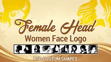 Free Women Face Logo Photoshop Custom Shapes PsFiles Female-Head-silhouettes