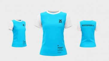 Free Women’s T-Shirt Mockup PSD Set