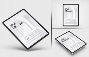 Free iPad Mockup 4 PSD set for Ebook Publishers