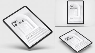 Free iPad Mockup 4 PSD set for Ebook Publishers