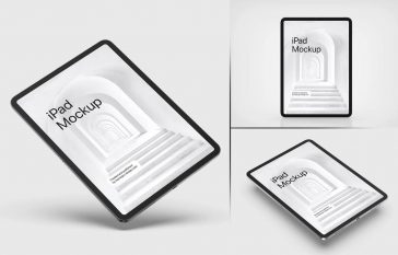 Free iPad Mockup 4 PSD set for Ebook Publishers