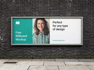 Old Brick Wall Billboard Mockup
