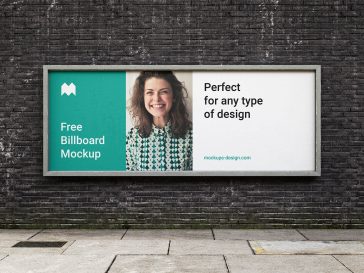 Old Brick Wall Billboard Mockup