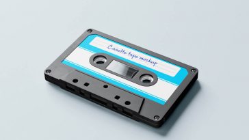 Free Audio Cassette Tape Mockup