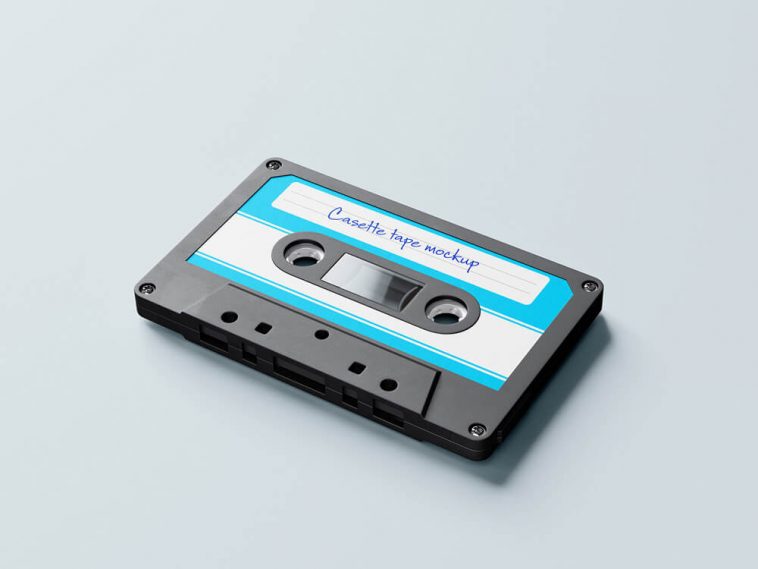 Free Audio Cassette Tape Mockup