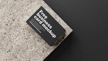 Free Premium Business Card On A Brick Mockup PSD