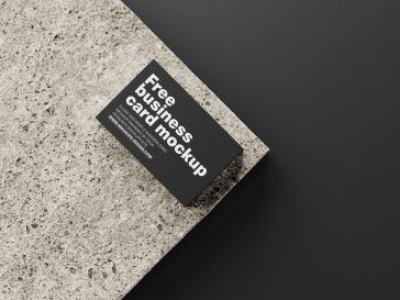 Free Premium Business Card On A Brick Mockup PSD
