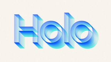 Holographic Text Effect Free PSD