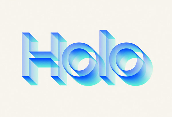Holographic Text Effect Free PSD