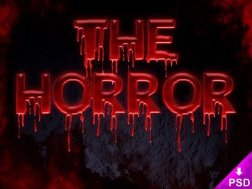Blood Dripping The Horror Movie Text Effect