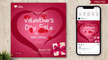 PsFiles Valentines Day Special Offer Sale Post Design Free PSD file