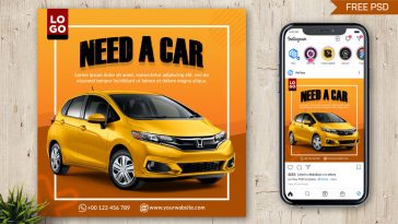 Need a Car? Free Instagram Post Design PSD Template