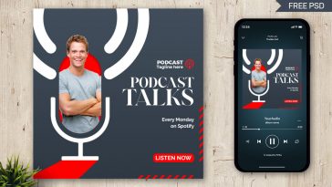 PsFiles Podcast Cover Art Template Design Ideas PSD Free Download