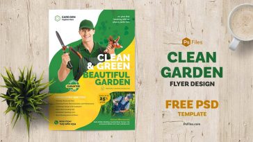 PsFiles Professional Gardening Service Business Flyer Design Template Free PSD