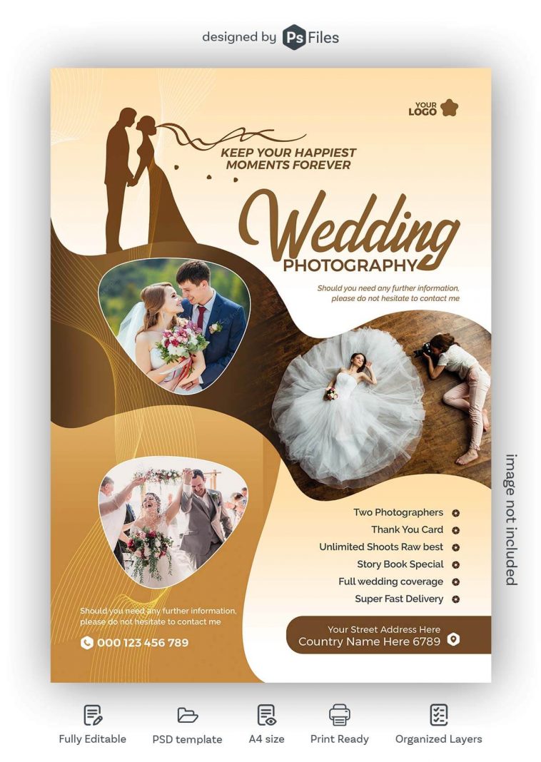 Free Wedding Photography Creative Flyer Psd Template Download Psfiles