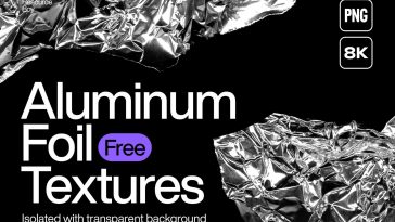 50 Aluminium Foil Textures