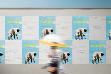 Glued Posters Mockup