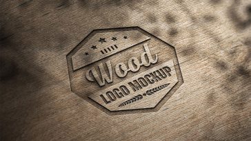 Woodcut Logo Mockup