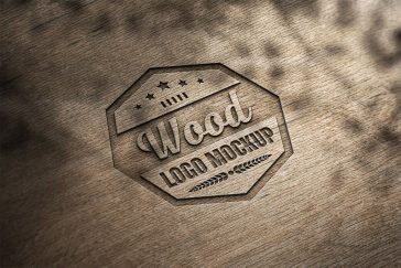 Woodcut Logo Mockup