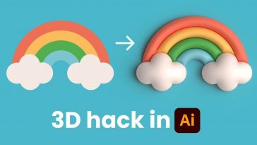Easy 2D to 3D Illustration Hack for Beginners Adobe Illustrator Tutorial