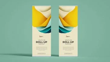 Free 185cm x 70cm Roll Up Mockup