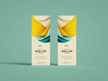 Free 185cm x 70cm Roll Up Mockup