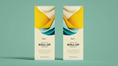 Free Roll Up X Standee Banner Mockup PSD - PsFiles