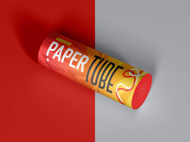 Free Brand Identity Paper Tube Mockup