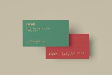 Free Simple Vintage Business Card Mockup PSD
