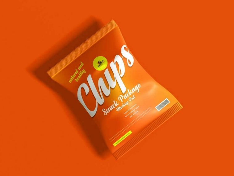 Free Chips Bag Snack Packet Mockup