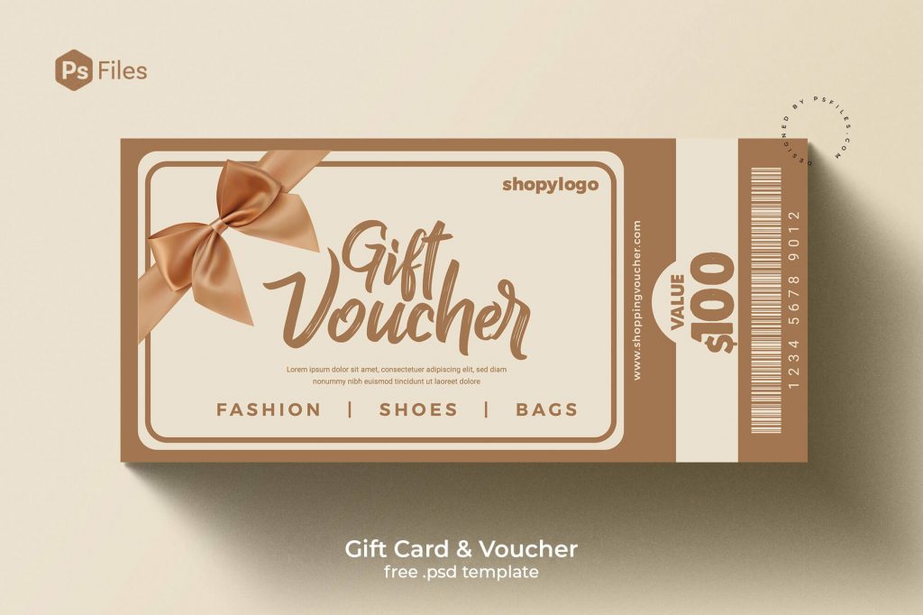 Free Fashion Brand Gift Card Voucher PSD Template - PsFiles