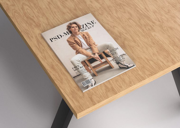 Free PSD Magazine Mockup