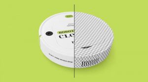 Free Robot Vacuum Cleaner Mockup PSD Set