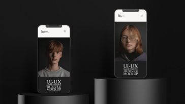 Free Smartphone 3D Device UI-UX Mockup