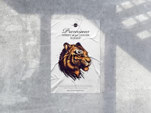 Free Street Wall Poster Mockup