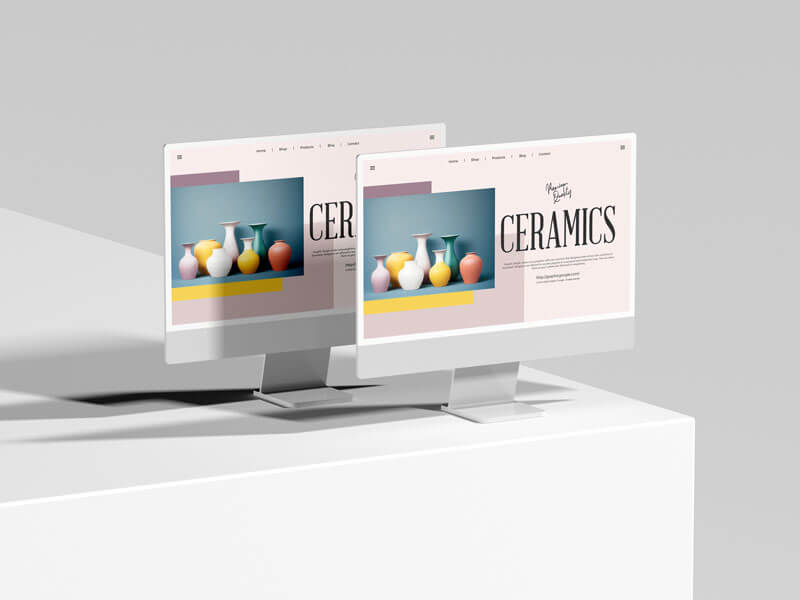 Free Website Branding New iMac Mockup