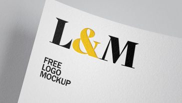 Embossed Logo on White Paper Mockup