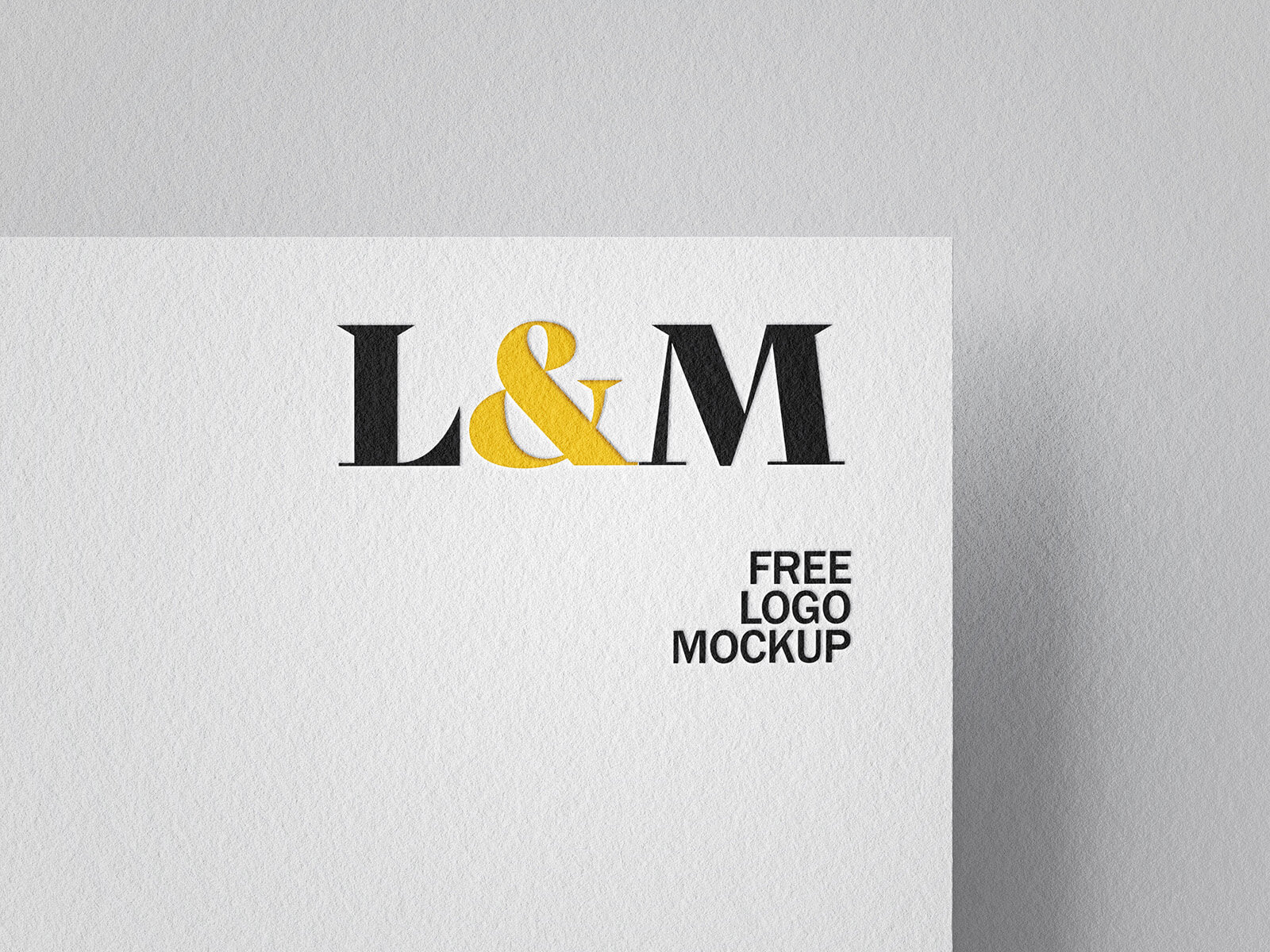 Embossed Logo on White Paper Mockup