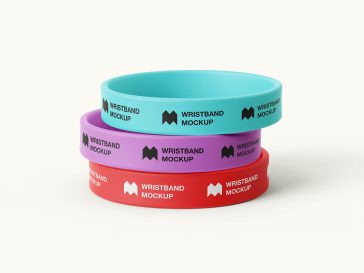 Free Silicone Wristband Mockup