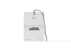 Front View of a Label on Rope Mockup Free PSD