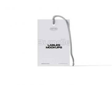 Front View of a Label on Rope Mockup Free PSD