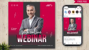 Webinar Social Media Poster Design Template Free PSD