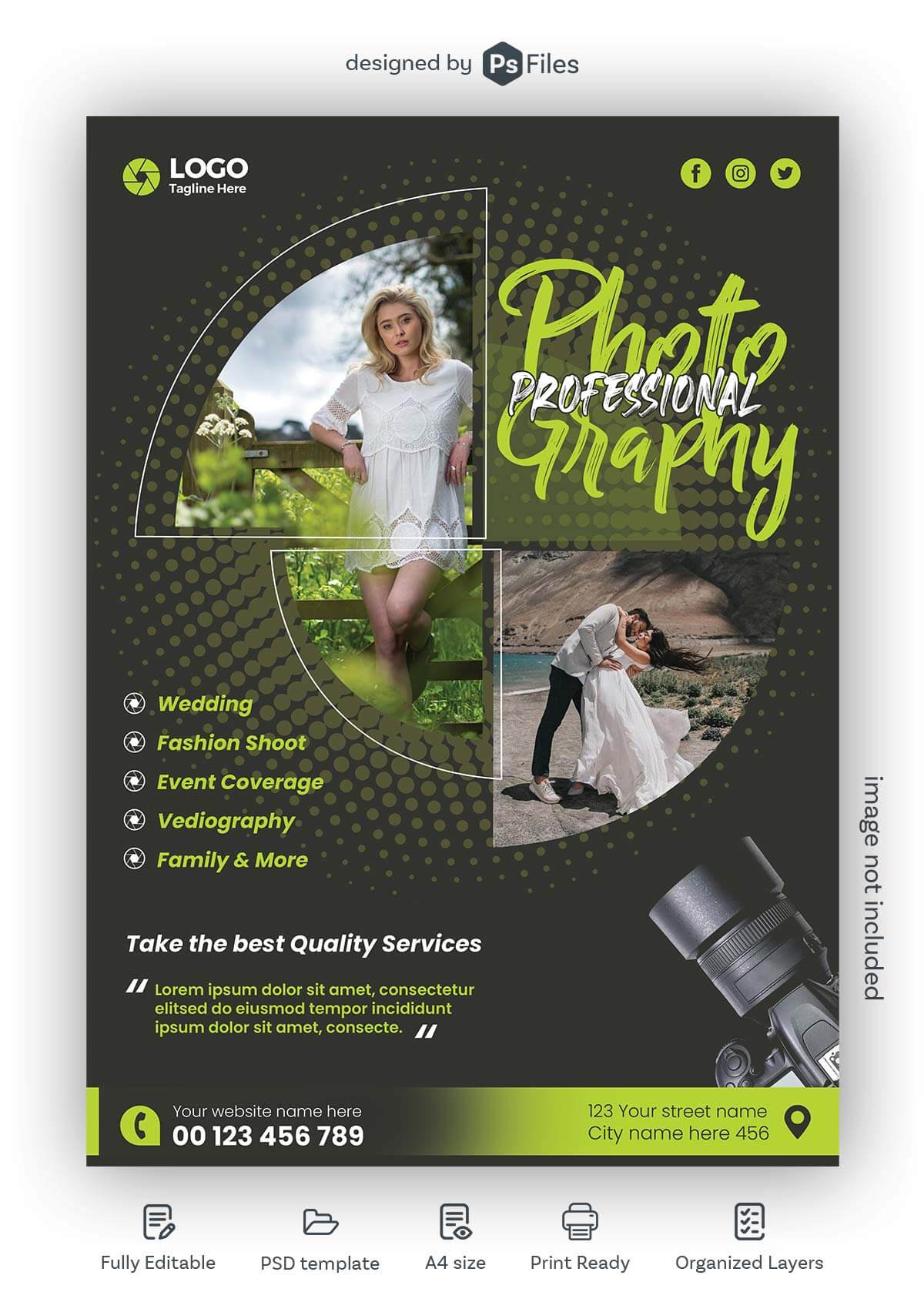 Creative and Free Professional Photography Flyer Design PSD Templates
