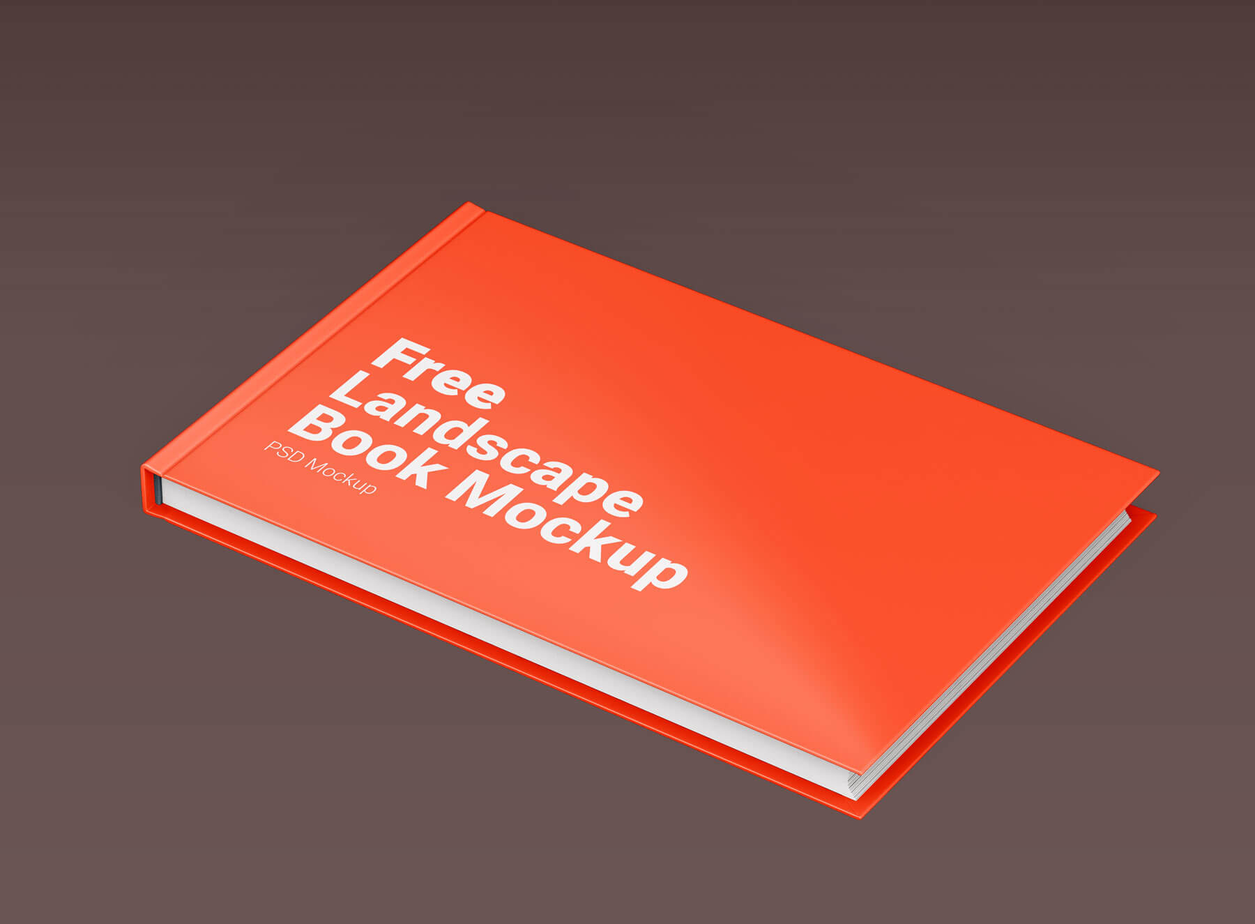 Hard Cover Landscape Book Mockups Free PSD